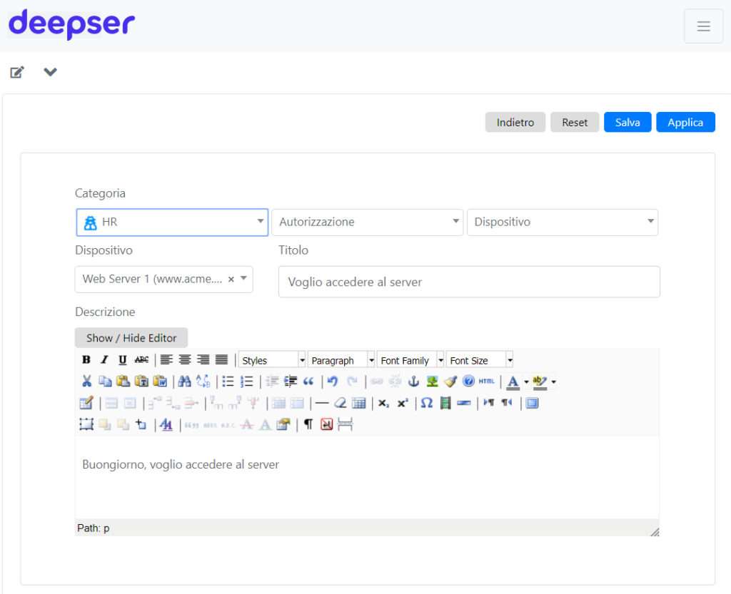 HR Requests Management Software per device