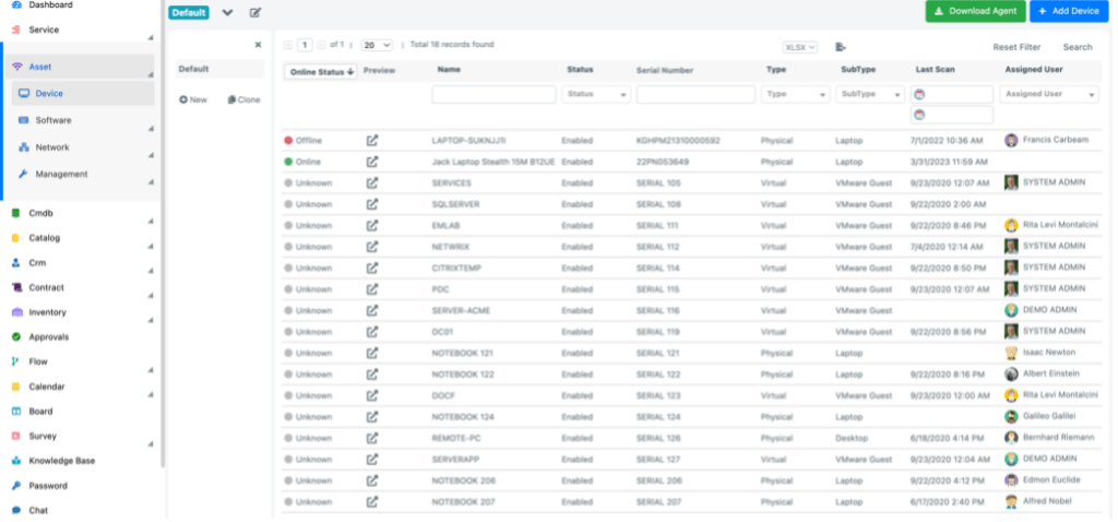 Service Desk Software IT Asset Management View