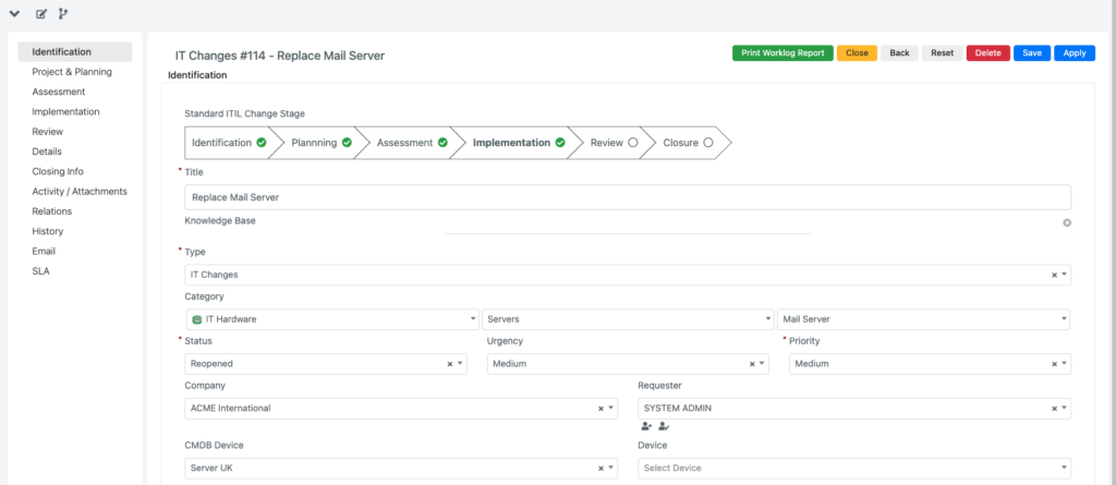 Change Management Progress in Deepser