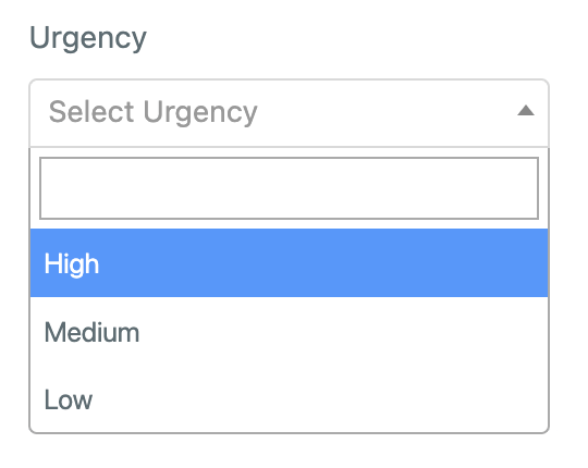 IT Support Ticket Template Urgency Dropdown