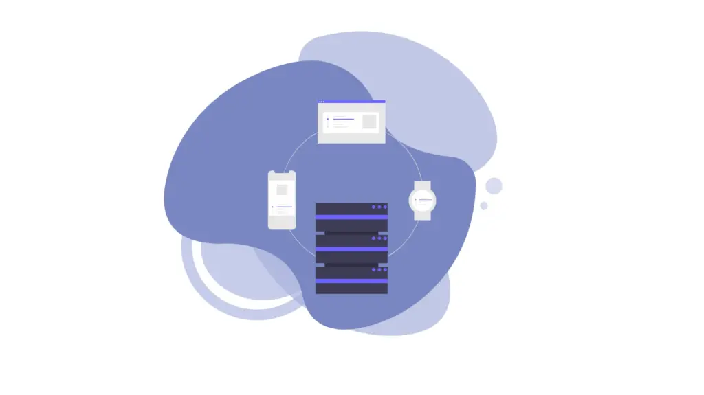 Rappresentazione grafica di vari dispositivi IT gestiti da Managed Service Providers